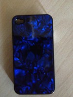 cover in plastica dura - motivo effetto marmo blu